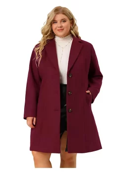 Agnes Orinda Women's Plus Size Winter Coats Elegant Notched Lapel Single Breasted Trench Coat 31 Agnes Orinda Women's Plus Size Winter Coats Elegant Notched Lapel Single Breasted Trench Coat -Agnes Orinda Store Belk 105