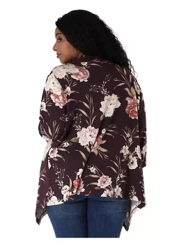 Agnes Orinda Women's Plus Size Cardigans Leopard Printed Asymmetric Hem Jackets Open Front Cardigan -Agnes Orinda Store Belk 1092