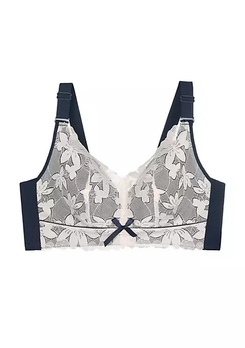 Agnes Orinda Women's Full Coverage Soft Cup Back Close Lace Wirefree Bras 3 Agnes Orinda Women's Full Coverage Soft Cup Back Close Lace Wirefree Bras