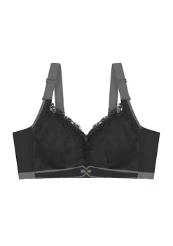 Agnes Orinda Push Up Bras for Women Full Coverage Comfort Wirefree Lift Lace Front Bra