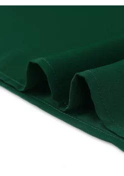 Agnes Orinda Plus Size Tops for Women Work Office Round Neck Pleated Tulip Sleeves Blouse -Agnes Orinda Store Belk 1201