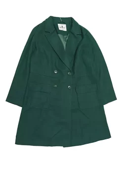 Agnes Orinda Women's Plus Size Notched Lapel Double Breasted Trench Pea Coats Jacket Winter Long Coat -Agnes Orinda Store Belk 122