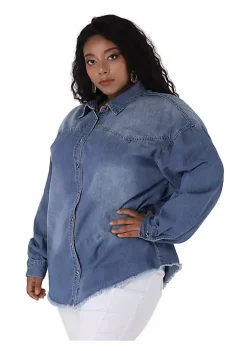 Agnes Orinda Women's Plus Size Shirts Button Down Shirt, Work Cotton Casual Denim Jackets Casual 13 Agnes Orinda Women's Plus Size Shirts Button Down Shirt, Work Cotton Casual Denim Jackets Casual -Agnes Orinda Store Belk 1226