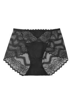 Agnes Orinda Women's Floral Laceback High Rise Solid Brief Stretchy Underwear