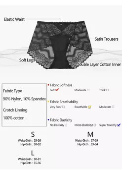 Agnes Orinda Women's Floral Laceback High Rise Solid Brief Stretchy Underwear -Agnes Orinda Store Belk 1235