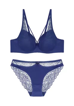 Agnes Orinda Sey Lingerie for Women Piece Lace Lingerie Set Minimizer Underwire Bra and Panty Sets -Agnes Orinda Store Belk 1316