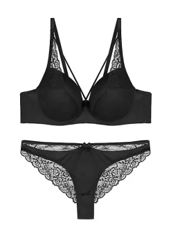 Agnes Orinda Sey Lingerie for Women Piece Lace Lingerie Set Minimizer Underwire Bra and Panty Sets -Agnes Orinda Store Belk 1318