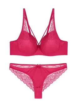 Agnes Orinda Sey Lingerie for Women Piece Lace Lingerie Set Minimizer Underwire Bra and Panty Sets -Agnes Orinda Store Belk 1320