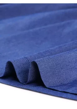 Agnes Orinda Women's Plus Size Denim Blouse, Long Sleeve Chest Pocket Button Down Chambray Shirt 14 Agnes Orinda Women's Plus Size Denim Blouse, Long Sleeve Chest Pocket Button Down Chambray Shirt -Agnes Orinda Store Belk 1332