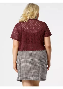 Agnes Orinda Plus Size Shrug for Women Short Sleeve Lace Open Front Crop Bolero Cardigan -Agnes Orinda Store Belk 1347