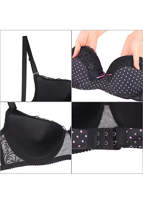 Agnes Orinda Women's Sey Lingerie Lace Polka Dots Bra and Panty Sets Piece Lingerie Set 5 Agnes Orinda Women's Sey Lingerie Lace Polka Dots Bra and Panty Sets Piece Lingerie Set - Image 3