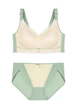 Agnes Orinda Lingerie for Women Piece Lingerie Set Unlined Full Figure Lace Soft Cup Minimizer Bra and Panty Sets -Agnes Orinda Store Belk 1408