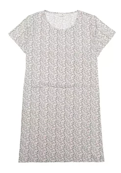 Agnes Orinda Plus Size Nightgowns for Women Loungewear Round Neck Pattern Sleepwear Nightgown -Agnes Orinda Store Belk 1422