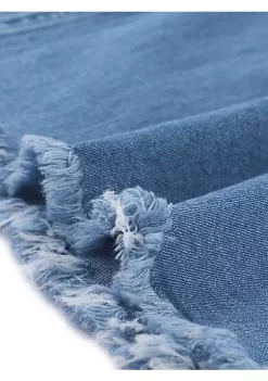 Agnes Orinda Women's Plus Size Overall Frayed Adjustable Strap Raw Hem Denim Dress -Agnes Orinda Store Belk 1455