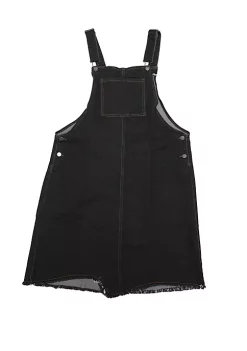 Agnes Orinda Women's Plus Size Overall Frayed Adjustable Strap Raw Hem Denim Dress -Agnes Orinda Store Belk 1459