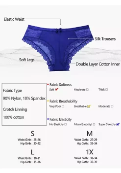 Agnes Orinda Women's Plus Size Laceback Mid-Rise Solid Brief Micro Underwear -Agnes Orinda Store Belk 1478