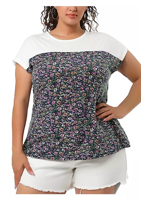 Agnes Orinda Women's Plus Size T Shirt Dolman Sleeve Summer Floral Top 3 Agnes Orinda Women's Plus Size T Shirt Dolman Sleeve Summer Floral Top