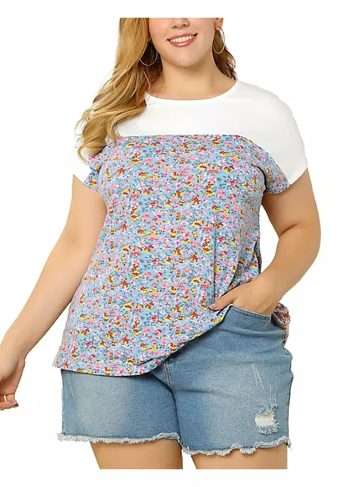 Agnes Orinda Women's Plus Size T Shirt Dolman Sleeve Summer Floral Top 10 Agnes Orinda Women's Plus Size T Shirt Dolman Sleeve Summer Floral Top - Image 8