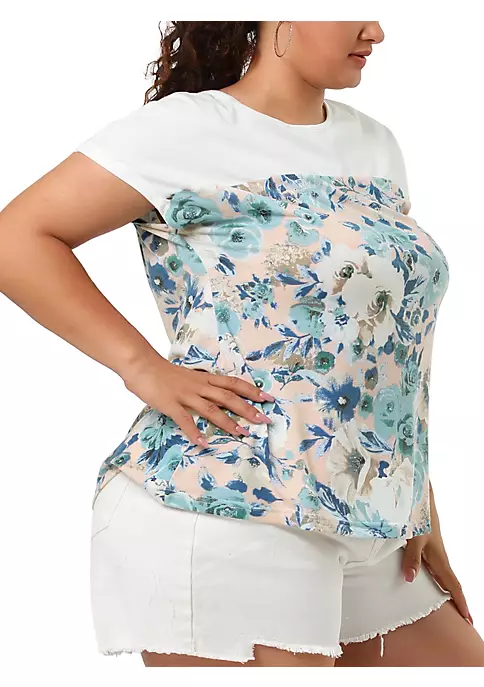 Agnes Orinda Women's Plus Size T Shirt Dolman Sleeve Summer Floral Top 12 Agnes Orinda Women's Plus Size T Shirt Dolman Sleeve Summer Floral Top - Image 10