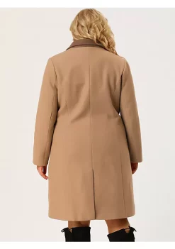 Agnes Orinda Plus Size Long Coats for Women Notched Lapel Winter Double Breasted Coat Christmas -Agnes Orinda Store Belk 16