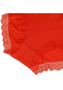 Agnes Orinda Women's 4 Packs Lace Soft Briefs Mid-Rise Hipster Micro Underwear -Agnes Orinda Store Belk 1604