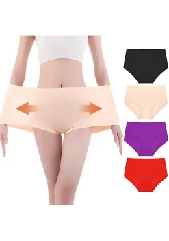 Agnes Orinda Women's 4 Packs Mid-Rise Briefs Comfort Seamless Hipster Underwear -Agnes Orinda Store Belk 1616