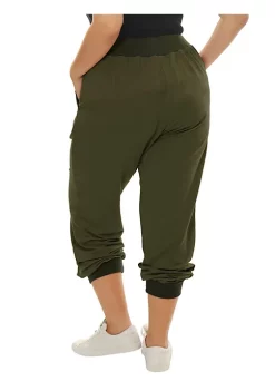 Agnes Orinda Women's Plus Size Drawstring Waist Contrast Color Jogger Pants -Agnes Orinda Store Belk 1644