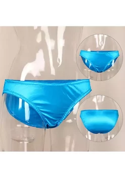 Agnes Orinda Women's Frill Trim Underwear Briefs Hipster Panty Satin Panties 3 Pack -Agnes Orinda Store Belk 1664