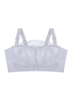 Agnes Orinda Bandeau Bra, Women's Detachable Straps Back Buckle Lift Insert Lace Bralette -Agnes Orinda Store Belk 1700