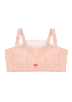 Agnes Orinda Bandeau Bra, Women's Detachable Straps Back Buckle Lift Insert Lace Bralette -Agnes Orinda Store Belk 1701