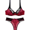 Agnes Orinda Women's Plus Size Underwire Retro Lace Trim Push-Up Bra and Panty Set -Agnes Orinda Store Belk 1703