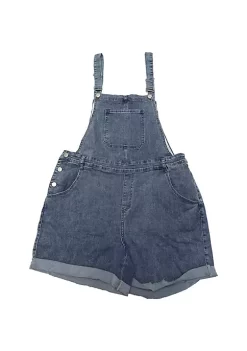 Agnes Orinda Plus Size Overall Shorts for Women Jumpsuit Roll Hem Pocket Jean Denim Overalls -Agnes Orinda Store Belk 1715