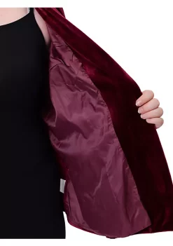 Agnes Orinda Plus Size Office Jackets for Women Casual Party One Button Lapel Work Velvet Blazers -Agnes Orinda Store Belk 1720