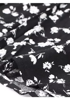 Agnes Orinda Women's Plus Size Spring Fashion Floral Ruffle 1/2 Sleeve Babydoll Blouse -Agnes Orinda Store Belk 1754