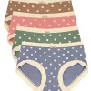 Agnes Orinda Women's 4-Packs Briefs Polka Dots Soft Seamless Stretch Mid-Rise Underwears 2 Agnes Orinda Women's 4-Packs Briefs Polka Dots Soft Seamless Stretch Mid-Rise Underwears -Agnes Orinda Store Belk 1757