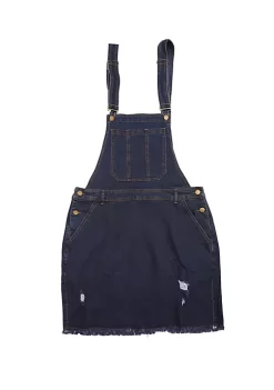 Agnes Orinda Women's Plus Size Raw Hem Denim Suspender Ripped Overall Dress -Agnes Orinda Store Belk 1778