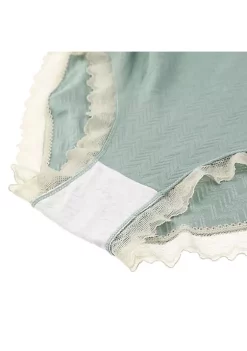 Agnes Orinda Women's High Waist Lace Trim Plus Size Nylon Brief Underwear Panty Panties -Agnes Orinda Store Belk 1785