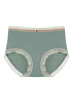 Agnes Orinda Women's High Waist Lace Trim Plus Size Nylon Brief Underwear Panty Panties -Agnes Orinda Store Belk 1787