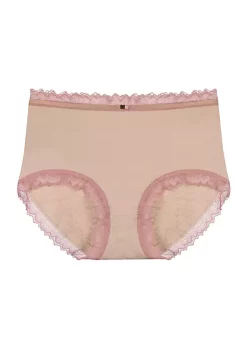 Agnes Orinda Women's High Waist Lace Trim Plus Size Nylon Brief Underwear Panty Panties -Agnes Orinda Store Belk 1789