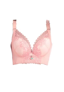 Agnes Orinda Women's Full Coverage Wirefree 6-Hook Lace Trim Adjustable Straps Comfort Bra -Agnes Orinda Store Belk 1800