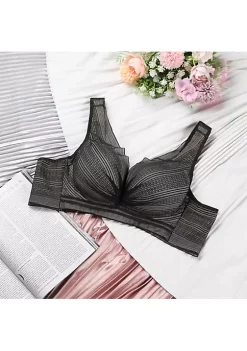 Agnes Orinda Women's Full Coverage 5 Hooks Lace Trim Adjustable Straps Comfort Bra -Agnes Orinda Store Belk 1810