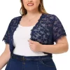 Agnes Orinda Plus Size Sheer Shrug for Women, Open Front Cardigan Lightweight Floral Lace Shrugs -Agnes Orinda Store Belk 1822