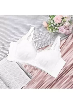 Agnes Orinda Women's Full Coverage Bra Floral Lace Lightweight Push Up Bralette Everyday Bras -Agnes Orinda Store Belk 1831