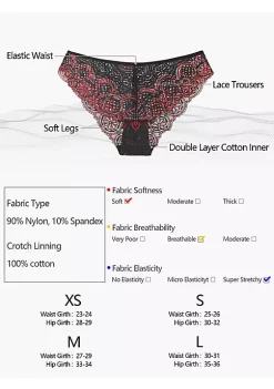 Agnes Orinda Women's Mid-Rise Seamless Bikini Comfort Lace Cheeky Underwear -Agnes Orinda Store Belk 1851