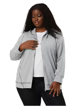 Agnes Orinda Women's Plus Size Hoodie Zip Front Long Sleeve with Pockets Casual Hoodies Jackets -Agnes Orinda Store Belk 1862