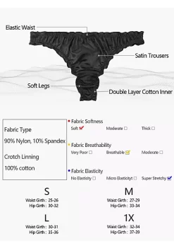 Agnes Orinda Women's Satin Soft Mid-Rise Ruffle Hipster Thong Underwear -Agnes Orinda Store Belk 1875