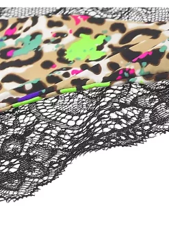 Agnes Orinda Women's Leopard Printed Cheeky Underwear Lace Bikini Hipster Brief -Agnes Orinda Store Belk 1888