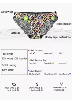 Agnes Orinda Women's Leopard Printed Cheeky Underwear Lace Bikini Hipster Brief -Agnes Orinda Store Belk 1889