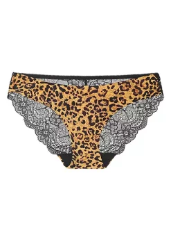 Agnes Orinda Women's Leopard Printed Cheeky Underwear Lace Bikini Hipster Brief -Agnes Orinda Store Belk 1892