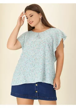 Agnes Orinda Plus Size Top for Women Ruffle Sleeve Polka Dots Floral Chiffon Blouse Work Tops 14 Agnes Orinda Plus Size Top for Women Ruffle Sleeve Polka Dots Floral Chiffon Blouse Work Tops -Agnes Orinda Store Belk 1939